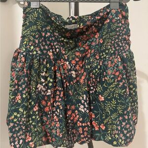Mini Floral Green Skirt by LOFT